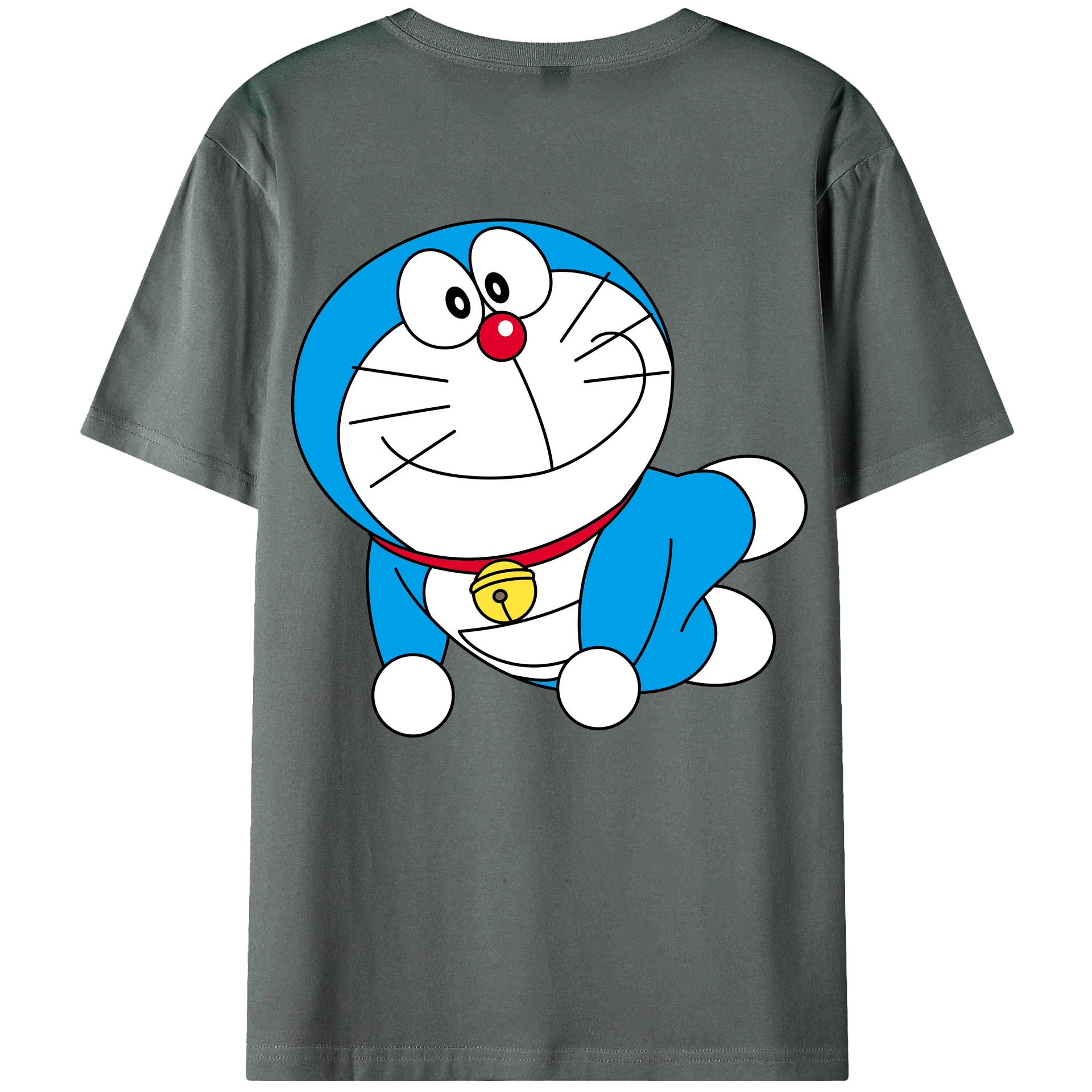 （画像用） ドラえもん Doraemon 綿100％ メンズ半袖Tシャツ（バックプリント） 通気性